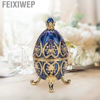 Feixiwep Easter Egg Ornaments Home Decorations European Style Metal Beautiful Artificial Diamond Embellishment for Friends Family