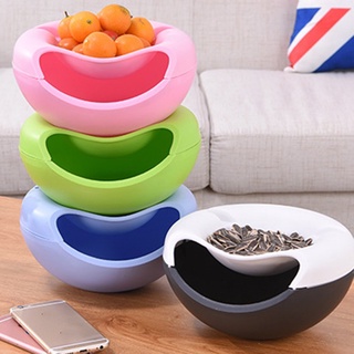 Double Layer Melon Seed Dish Dry Fruit Basket Takes Melon Seed Magic Ware (1)