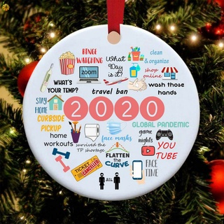 Ejxw 2020 adorno Redondo De árbol De navidad con colgante De árbol De navidad