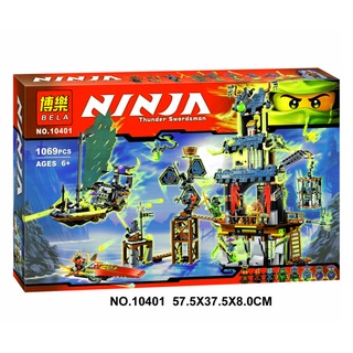 10401 juguetes De bloques De construcción serie Ninja rojo Lego rompecabezas pequeño Montado