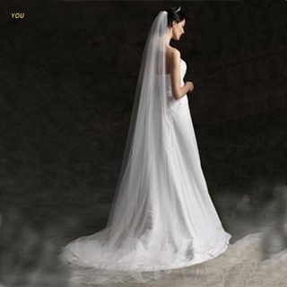 3 M/5 M De capa Única para mujer blanco De imitación velo De boda largo Minimalista simple De boda velo De lujo accesorios De boda