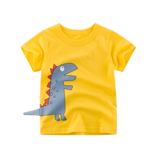 Niño de manga corta verano Casual dibujos animados dinosaurio niños camiseta lindo