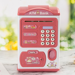 Atm Piggy Bank caja De dinero electrónica alimentada Por batería contraseña y candado De bloqueo Auto De Papel enrollador De dinero y monedas Banco De almacenamiento Para niños y niñas