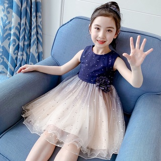 Girl dress 2021 new korean children's clothing summer foreign style girl baby mesh skirt children princess skirt