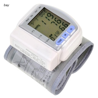 bay muñeca electrónica digital esfigmomanómetro inteligente voz monitor de presión arterial detección de frecuencia cardíaca medición de pulso tonómetro con pantalla lcd