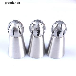 Greedancit 3pcs russian flower icing piping nozzles tips pastry cake diy baking tool hot CO