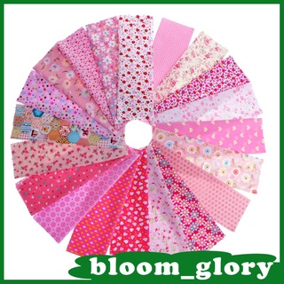 20 piezas De tela De algodón Rosa con estampado Floral Para Costura manualidades 20x30cm (8)