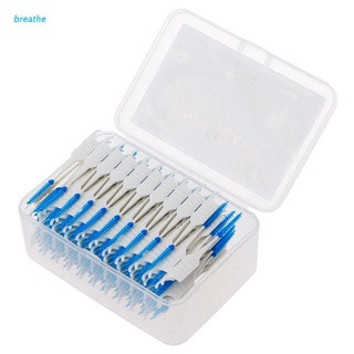 brea 20-200pcs doble hilo dental higiene cabeza de silicona dental cepillo interdental palillo de dientes