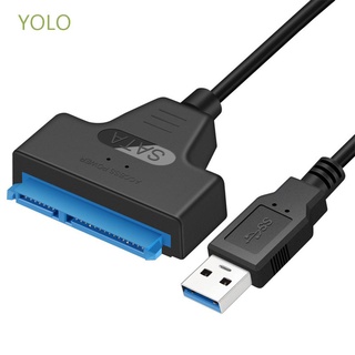 Yolo práctico Cable de unidad HDD convertidor Cable SATA Cables SSD de alta velocidad para unidad de disco duro de 2.5" USB 3.0 a SATA Durable adaptador Easy Drive Line/Multicolor