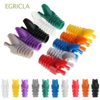 EGRICLA 20pcs OD 6mm&6.5mm Cable Protective Case Multi-color Boot Cap Sleeve CAT5e Crystal Head Parts Sheath Ethernet RJ45 Connector Jacket High Quality Network Plug Socket/Multicolor