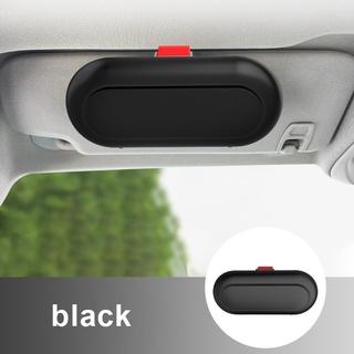 universal coche gafas caso integrado fibra terciopelo abs gafas de sol caja interior del coche visera sol hebilla tarjetas caja de almacenamiento (2)
