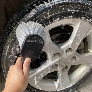 Cepillo de limpieza de ruedas inofensivo, cepillo de detalle, mango corto, cepillo de lavado de llanta de neumáticos para vehículos (4)