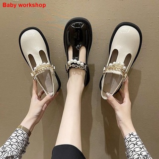 Japonés negro retro Mary Jane zapatos mujer 2021 primavera salvaje perla estilo universitario jk uniforme zapatos británicos pequeño cuero