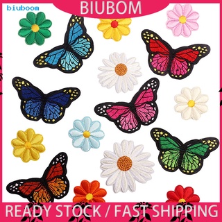 Biuboom aplique bordado de larga duración todo partido flor forma coser apliques amplia aplicación para el hogar
