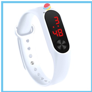 Reloj de pulsera de silicona para hombres y mujeres electrónico colores caramelo relojes LED Casual reloj deportivo (4)