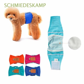 schmiedeskamp - bragas reutilizables para perros, sanitarias, fisiológicas, ropa interior, envoltura de vientre, para hombre, perro, menstruación, pañal de algodón, calzoncillos lavables, corto