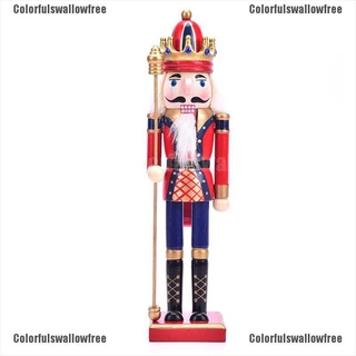 colorfulswallowfree retro 30cm madera cascanueces soldado figuras figura adornos para el hogar decoración belle
