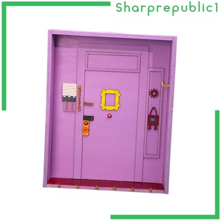 [shpre1] Ganchos para llave de puerta púrpura, soporte de pared, decoración, caja de entrada (2)