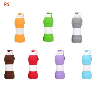 rs 580ml taza de agua plegable de silicona con mango resistente al calor tapa anti fugas al aire libre tazas de café retráctil portátil suministro de viaje