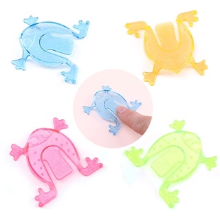 Juguetes de rana de salto de plástico Mini transparente niños dedo de acción de entrenamiento de juguete de Kindergarten regalos de fiesta de cumpleaños juego