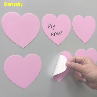 [Starrysky] Pizarra blanca en forma de corazón con 4 pulgadas, organizador de cocina, notas magnéticas