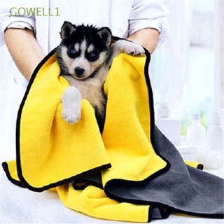 gowell1 espesar toalla de ducha de gato acogedor mascotas suministros de baño toalla de perro microfibra super absorbente secado rápido suave lavable transpirable herramienta de limpieza