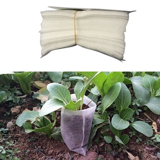 TASKER New Garden Supplies Environmental Bags Fabrics Nursery Pots Plant-fiber Seedling-Raising 100Pcs/Set Non-woven/Multicolor (9)