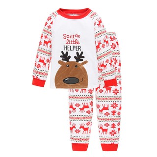navidad alce pijamas bebé niños niñas niños algodón navidad ropa asd702 (1)