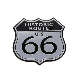 etiqueta engomada de la insignia del emblema del coche 3d de metal route 66 para cadillac us srx ford