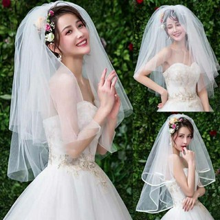 Vestido de novia super hada sen serie foto props hilo blanco velo femenino wedd simple red rojo veloafsdff11.my5.25 50%