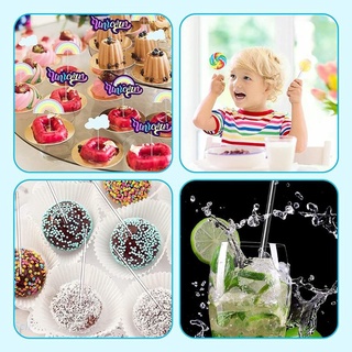Scli 100 Pieces 5.9'' Acrylic Lollipop Sticks Clear Cake Pops Sticks Candy Dessert (1)