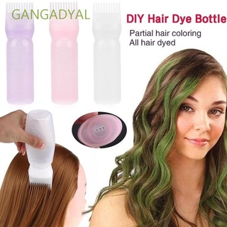 GANGADYAL 1 PC Applicator Bottles Oil Comb Hair Dye tool Hair Dye Bottle With Graduated Brush Empty Bottle Hair Colouring Dispensing Comb Plastic Styling Tool Dyeing Shampoo Bottle/Multicolor