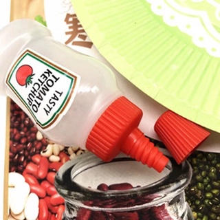 [2 unids/set Mini botella de salsa portátil de 25 ml con tapa] [Mini botella de Ketchup de tomate] [pequeño recipiente de aderezo para ensaladas] [botellas de aceite de oliva mayonesa] (8)