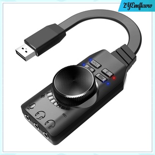 Adaptador De Tarjeta De Sonido USB 2.0 De 7.1 Canales , Externo 3D PC
