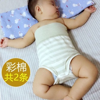 Bebé durmiendo prevenir la captura de artefacto frío verano de los niños durmiendo pantalones de cintura alta bebé vientre banda de algodón puro cuatro estaciones0-1A2Años