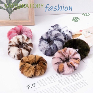 SALUBRATORY 19 Colors Fashion Elastic Hair Bands Women Scrunchy Hair Tie Rope Plush Fur Scrunchies Hair Accessories Colorful Headwear Girls Gifts Ponytail Holder
