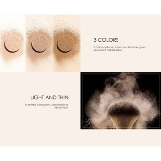 FOCALLURE 3 Colores Sueltos Ajuste En Polvo Control De Aceite Suave Maquillaje Facial (6)