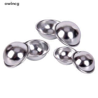 owincg 6 unids/3 set de bombas de baño de aleación de aluminio bomba de baño molde forma de bola diy herramienta de baño co