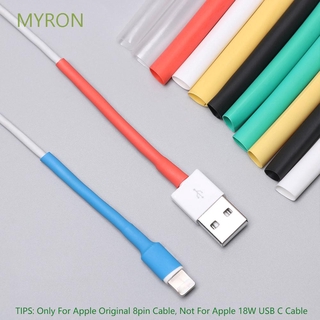 MYRON Protector De Cable USB Herramientas De Reparación Cubierta De Ahorro De Calor Tubo Retráctil Universal Enrollador Colorido Manga Organizador De Alambre 12 Unids/set