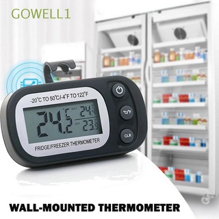 gowell1 medidor de temperatura portátil impermeable herramienta de cocina congelador termómetro pantalla lcd magnético colgante refrigerador calibre nevera/multicolor