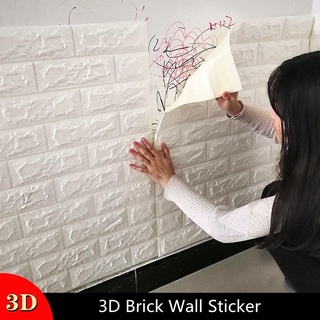 3D DIY Decor Home Brick Wall Stickers Living Room Waterproof Foam Room Adhesive Sticker Wallpaper Made Decals For Kitchen
