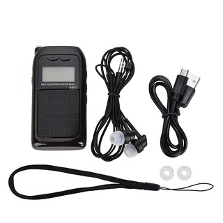 SW FM MW Radio Mini bolsillo estéreo receptor de Radio Digital MP3 reproductor de música con auriculares soporte tarjeta TF