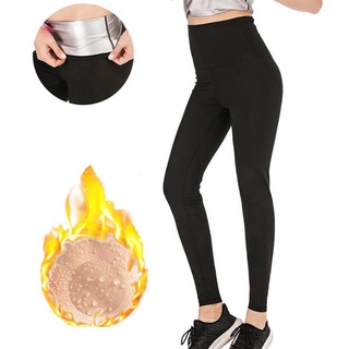 mujer sauna pantalones, thermo leggings shapers quemador de grasa caliente sudor cuerpo shaper pantalones de entrenamiento capris