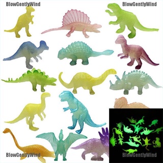 BlowGentlyWind 16 unids/set luminoso jurásico noctilúcido dinosaurio juguetes brillan en la oscuridad dinosaurios BGW