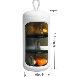Espacio 2 pzs llavero Para bolsa/viaje diario Mini arok Up Portátil Pill organizador caja de almacenamiento (4)