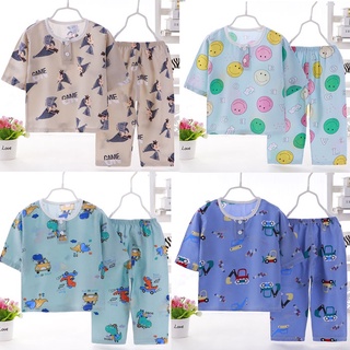2-8Y bebé niños niñas delgado pijamas conjunto de pijamas de los niños ropa de dormir conjunto