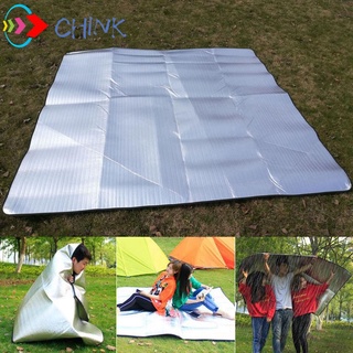 Chink alfombrillas de Camping ligeras impermeables de doble cara de papel de aluminio al aire libre al aire libre colchón de playa EVA para tiendas de campaña plegable almohadillas manta de Picnic