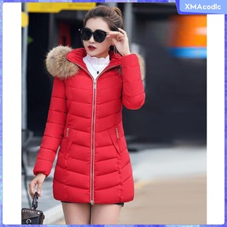 mujeres rojo mediano chaquetas esponjosas cuello sudadera con capucha abrigo cremallera outwear