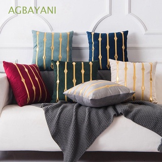 agbayani - funda de almohada de bronce dorado para almohadas, diseño de año nuevo, regalos de oficina, lujosa sala de estar, hogar, decorativo, grueso, terciopelo, hogar, sofá, decoración, multicolor