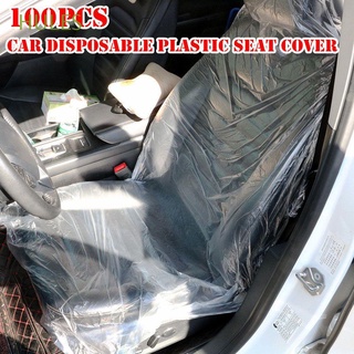 hules universal auto asiento cubre impermeable coche silla cubierta auto asiento protector pe plástico desechable extraíble 100pcs accesorios interiores accesorios de coche/multicolor (1)